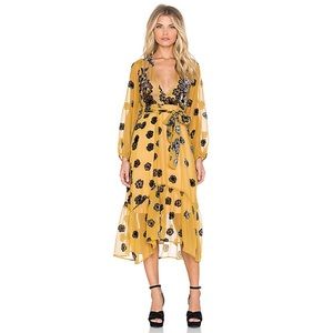 For Love & Lemons Sierra Scarf Midi Dress